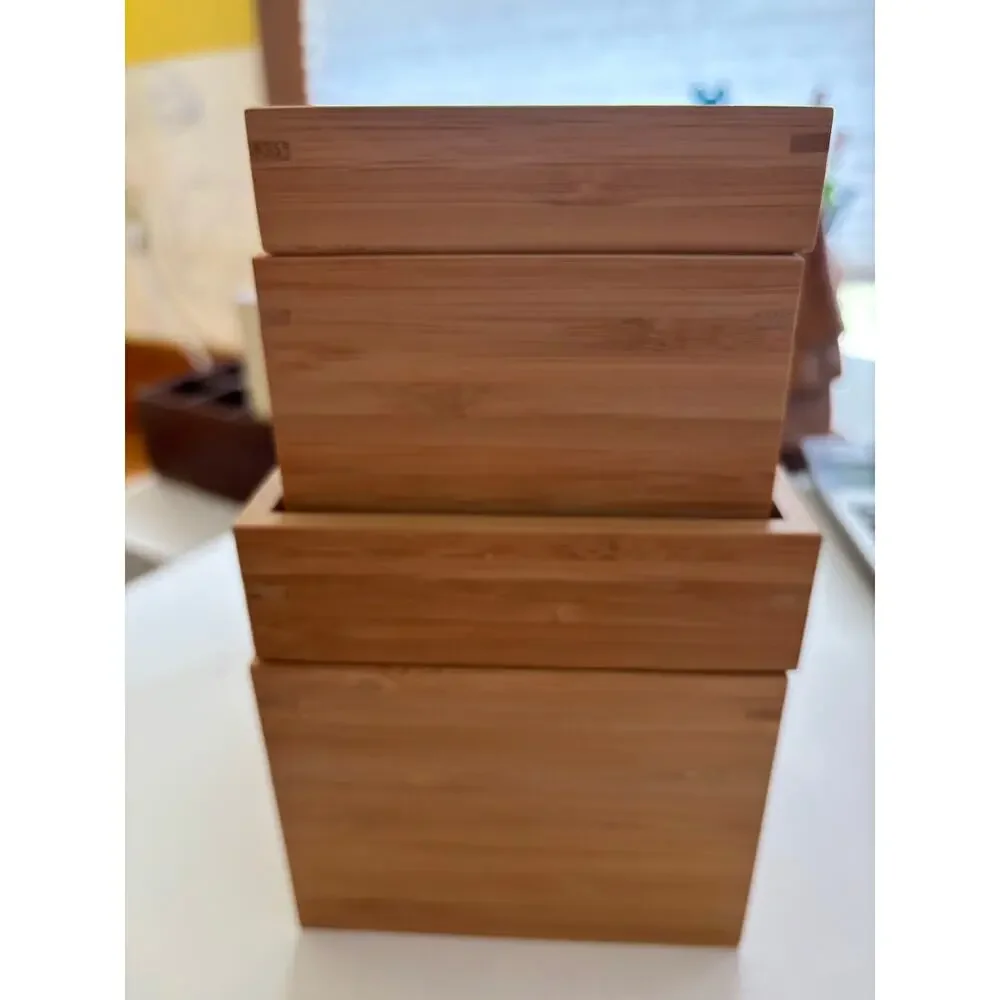 Ikea Dragan Wood boxes w lids 23000 New as is